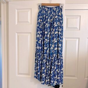 Free People rayon floral maxi skirt